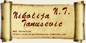 Nikolija Tanušević vizit kartica